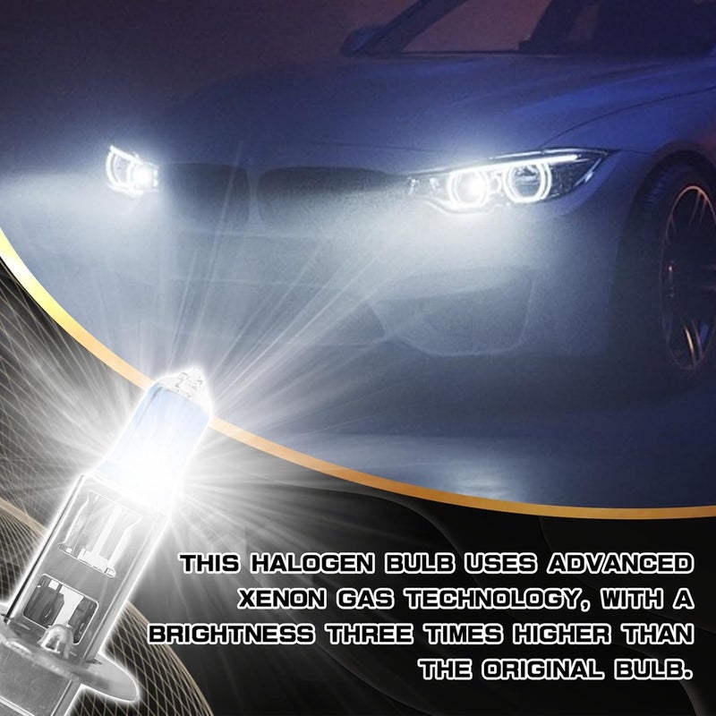 SamWinGear H1 Headlight Bulb H1 Halogen Head Light Bulbs, Ultra White Bright Halogen Headlight Bulb 12V 100W High Beam Low Beam Fog Light Bulbs, Universal Light Lamp for Most Cars, Trucks, SUVs (H1) - Image 5